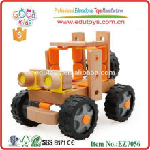 2015 Top Sale Creative Model Toys Combination Wooden Tool Car Toy Set